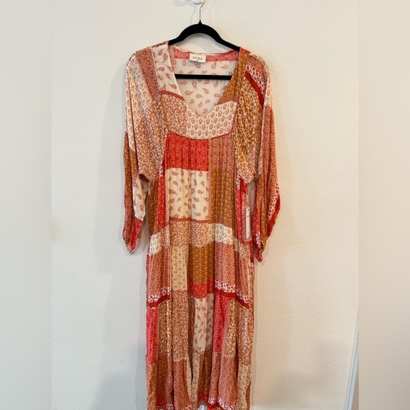 SOLD - NWT AURA Patchwork Dress - Picture 2 of 5